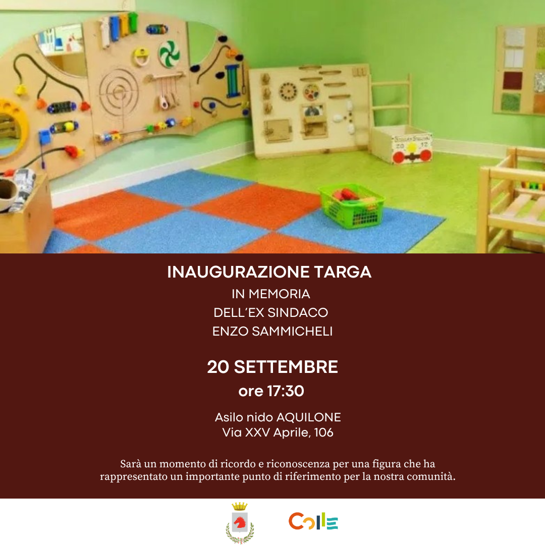 Inaugurazione della targa in memoria dell’Ex Sindaco Enzo Sammicheli - 20 settembre 