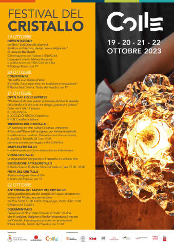Festival del cristallo 2023 "il cristallo, un soffio e un ricamo d'arte" - dal 19 al 22 ottobre